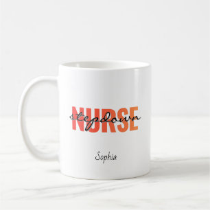 Personalised Stepdown Nurse Name Coffee Mug