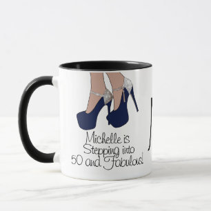 Personalised "Stepping into 50 and Fabulous" Party Mug