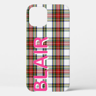 Personalised Stewart Plaid iPhone 12 Case