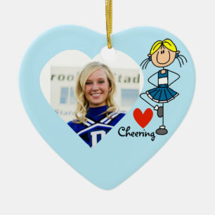 Personalised Stick Figure Love Cheering Ornament