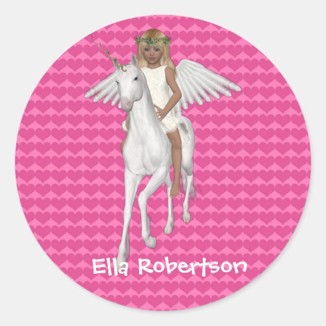 Personalised Sticker Unicorn Design (Front)