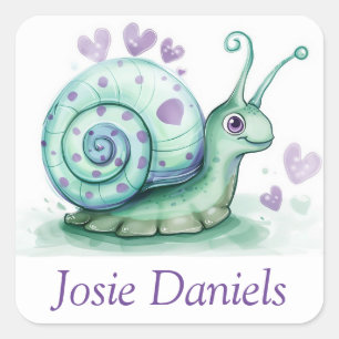 Personalised stickers snail