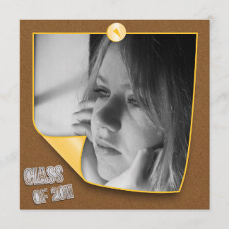 Personalised Sticky Note Graduation Invitation