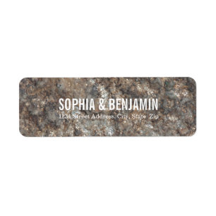 Personalised Stone pattern Return Address Label