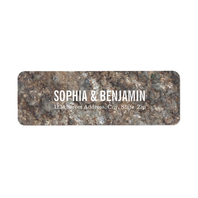 Personalised Stone pattern Return Address Label (Front)