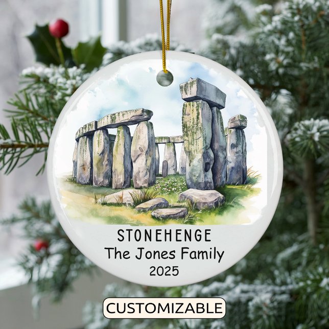 Personalised Stonehenge Ornament, England Ceramic Ornament (Creator Uploaded)