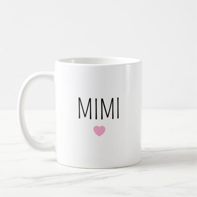 Personalised Stoneware Mug for Mimi,  (Left)