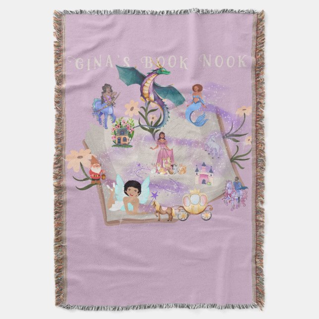 Personalised Story Book Throw Blanket (Front Vertical)