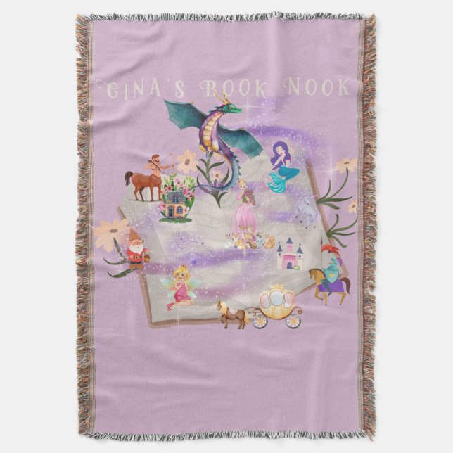 Personalised Story Book Throw Blanket (Front Vertical)