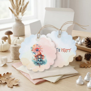 Personalised Storybook Witch Halloween Party Favour Tags