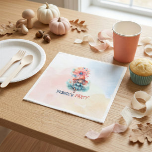 Personalised Storybook Witch Kids Halloween Party Napkin