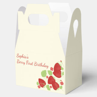 Personalised Strawberry Birthday Party Favour Box