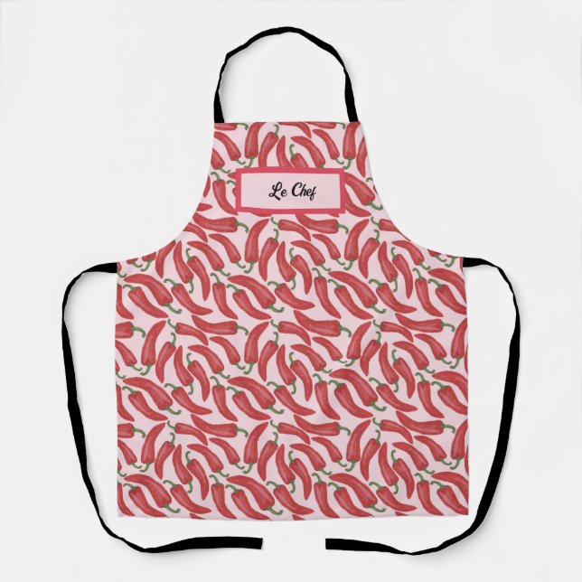 Personalised Strawberry Field Le Chef Apron (Front)