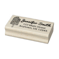 Personalised Strawberry Ice Cream Popsicle Address