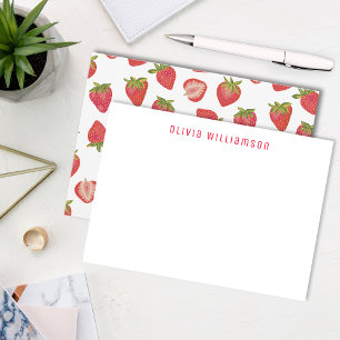 Personalised Strawberry pattern Card