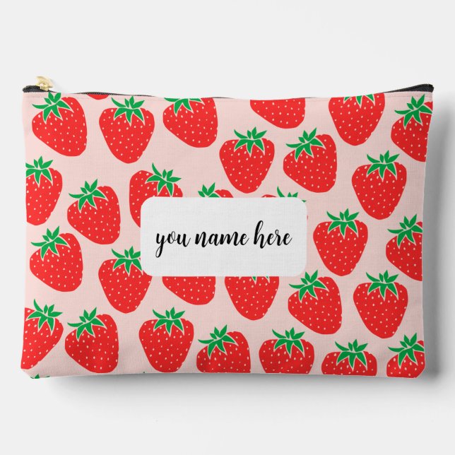 Personalised Strawberry Toiletry Bag (Front)