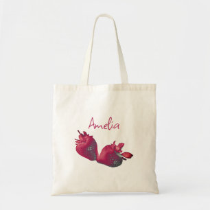 Personalised Strawberry  Tote Bag