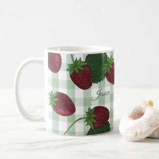 Personalised Strawberry Vine Coffee Mug