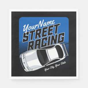 Personalised Street Racing Race Car Motorsport  Napkin