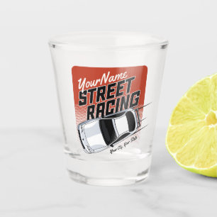 Personalised Street Racing Race Car Motorsport Shot Glass
