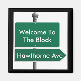 Personalised Street Sign Neighbour Magnet