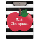Personalised Striped Apple Clipboard