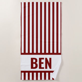 Personalised Striped Beach Bridal Party Towel