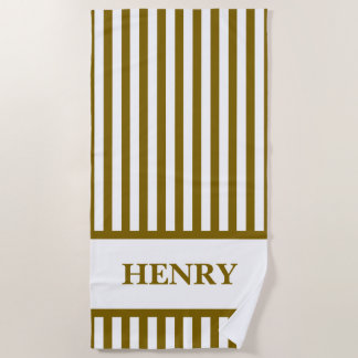 Personalised Striped Beach Bridal Party Towel