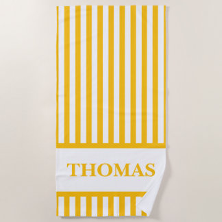 Personalised Striped Beach Bridal Party Towel
