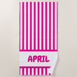 Personalised Striped Beach Bridal Party Towel