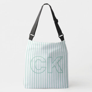 Personalised Striped Bridesmaid Teacher Gift Crossbody Bag
