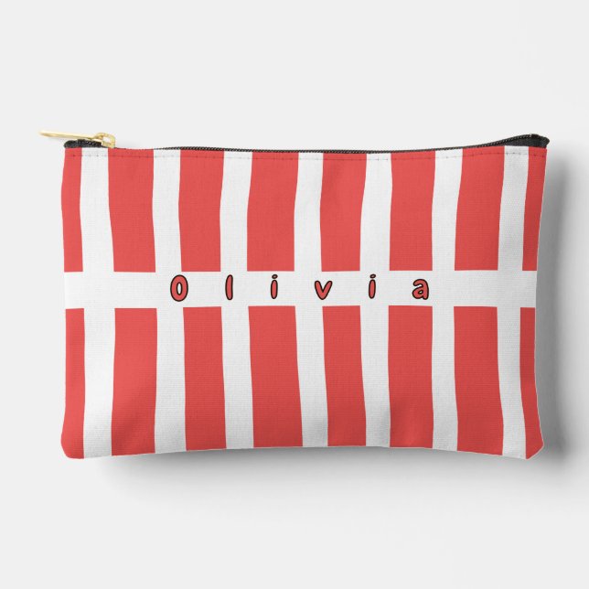 Personalised Striped Cosmetic Bag (Front)