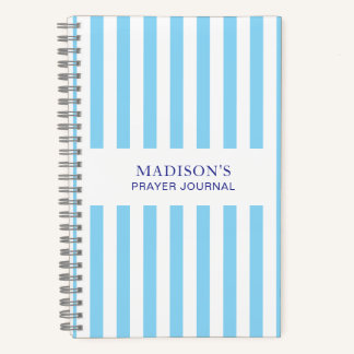 Personalised Striped Prayer Bible Christian Women Notebook