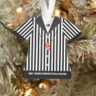 Personalised Striped Referee Shirt Ornament