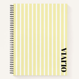 Personalised Striped Spiral Notebook