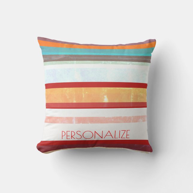Personalised Stripes Cushion (Front)
