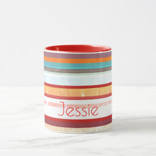 Personalised Stripes Mug