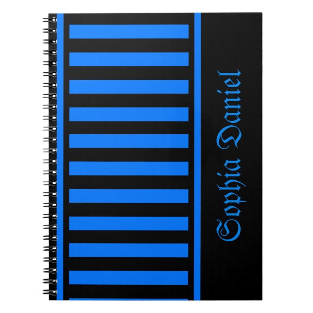 Personalised Stripes Pattern         Notebook (Front)