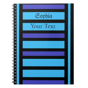 Personalised Stripes Pattern Notebook