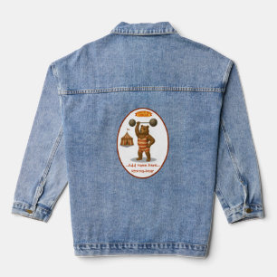 Personalised "strong-bear" denim jacket