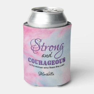 Personalised STRONG COURAGEOUS WOMAN Custom Can Cooler