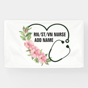 Personalised Student-Registered-Veteran Nurse Name Banner