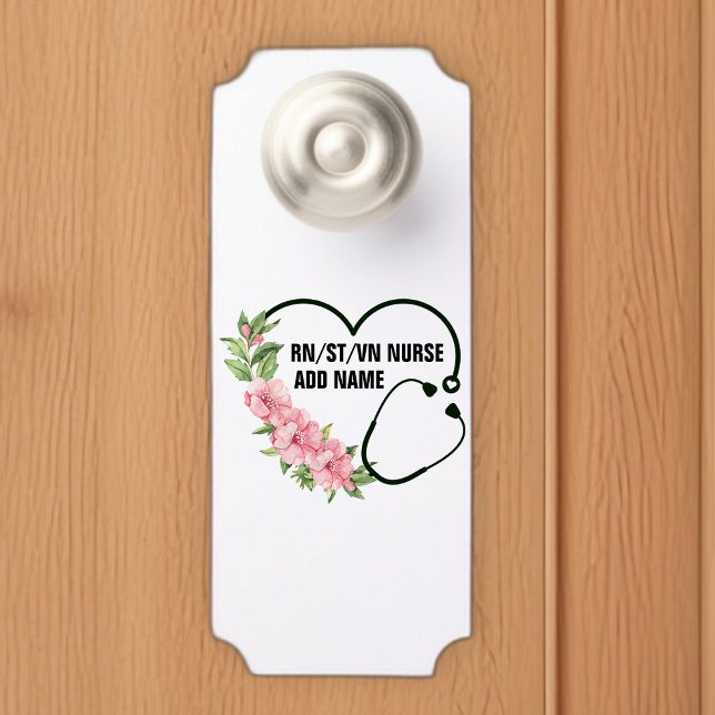 Personalised Student-Registered-Veteran Nurse Name Door Hanger (Creator Uploaded)