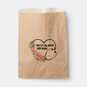 Personalised Student-Registered-Veteran Nurse Name Favour Bag