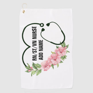 Personalised Student-Registered-Veteran Nurse Name Golf Towel