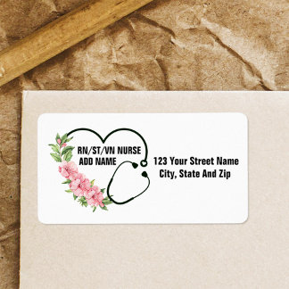 Personalised Student-Registered-Veteran Nurse Name Label