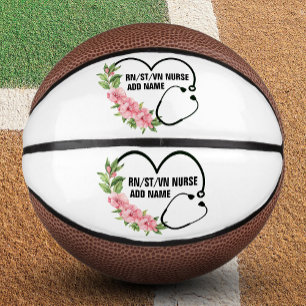 Personalised Student-Registered-Veteran Nurse Name Mini Basketball