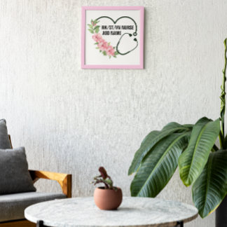 Personalised Student-Registered-Veteran Nurse Name Photo Print