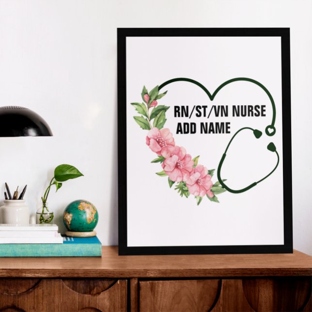 Personalised Student-Registered-Veteran Nurse Name Poster (Creator Uploaded)