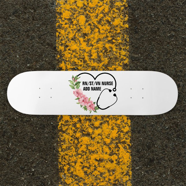 Personalised Student-Registered-Veteran Nurse Name Skateboard (Creator Uploaded)